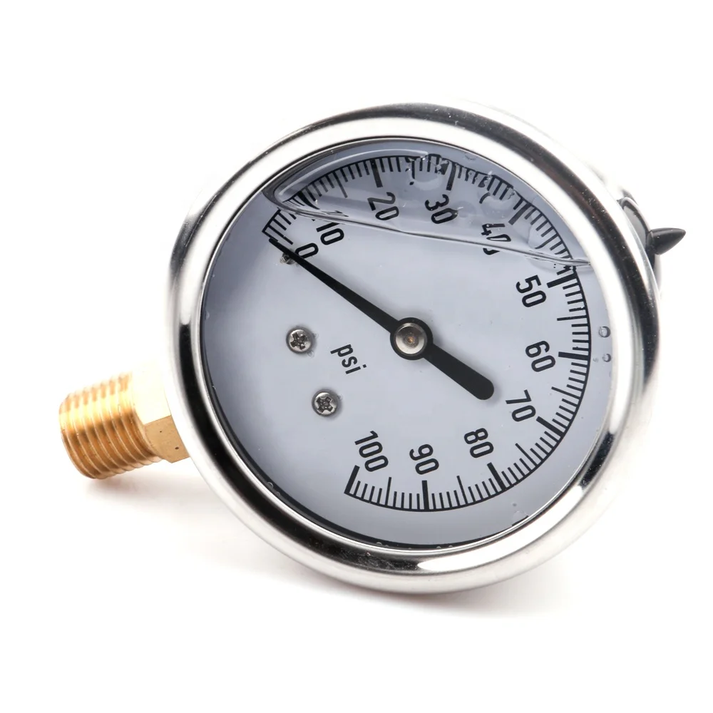 OUKE 2.5 'stainless steel oil filling pressure gauge meter / digital manometer