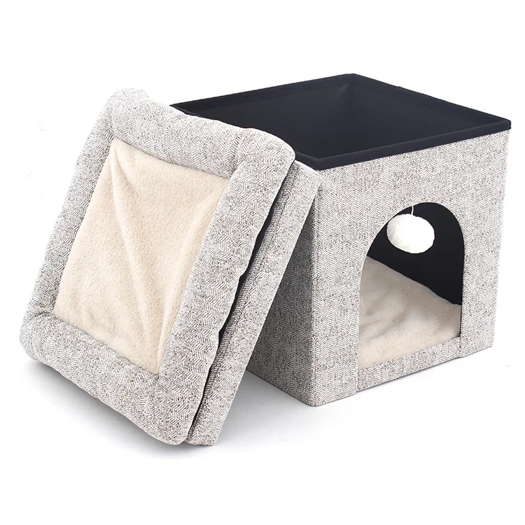 Customized Cheap price Modern Home furniture folding storage ottoman stool pet house pets bed pets toy Cube