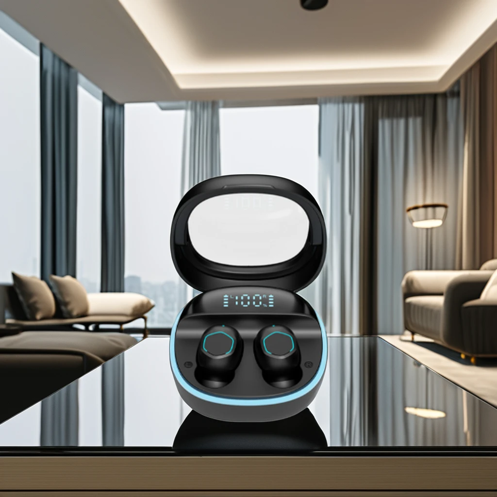 M41 Mini Compact LED Digital Screen TWS Earbuds Noise Cancelling Waterproof Smart Headphones Long Battery Life Fast Bluetooth