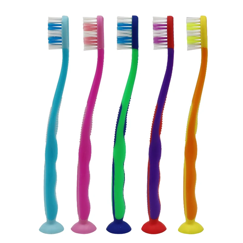 Wholesale Children Kids Toothbrush Suction Cup Home Use Teenager Toothbrush