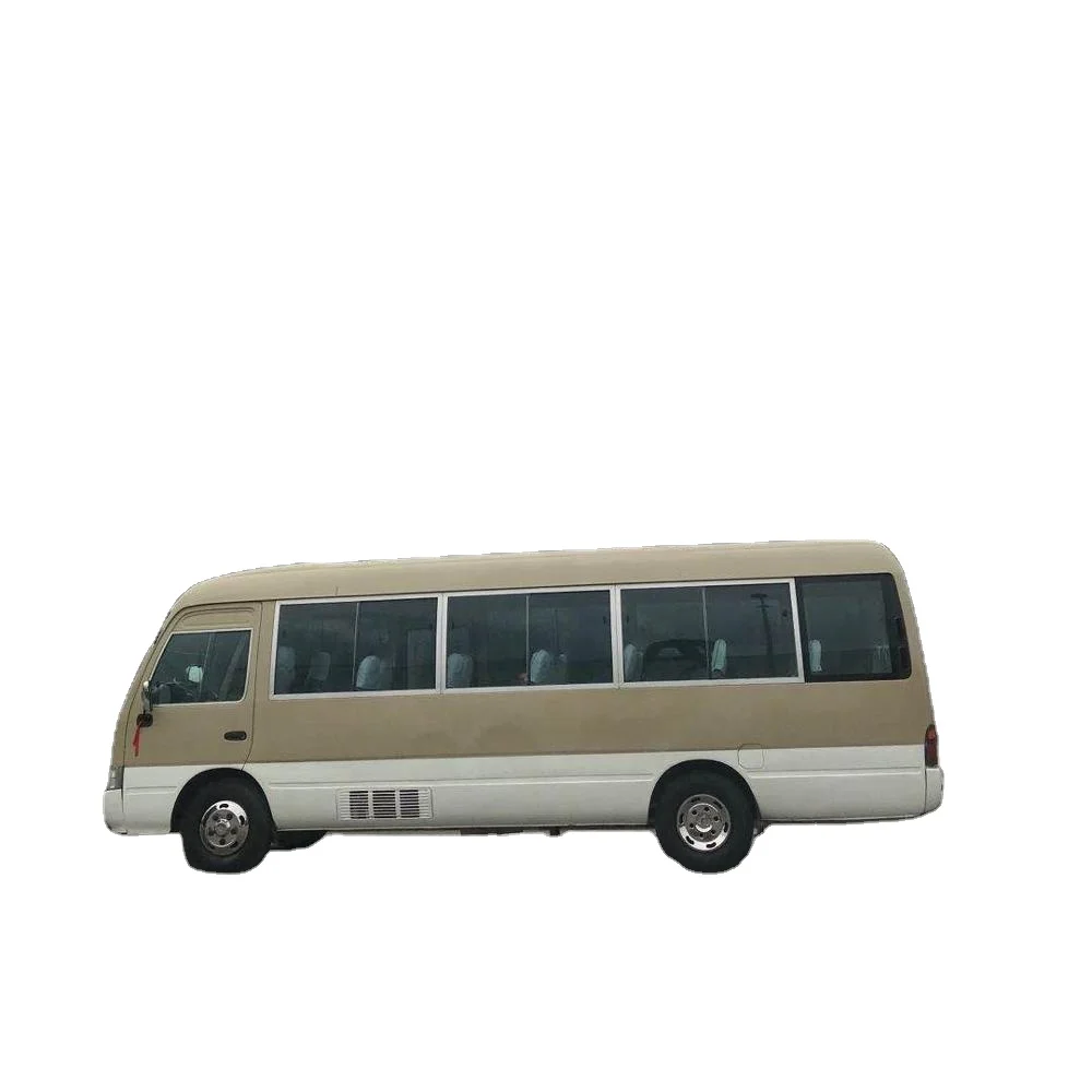 Подержанный школьный автобус с 23 сидениями toyota coaster с оригинальным двигателем toyota на продажу