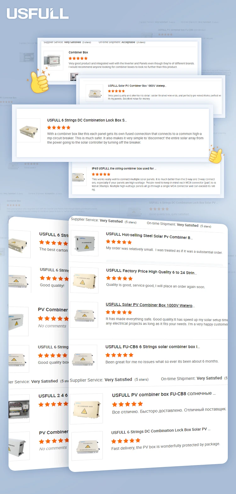 USFULL 2 струны 4 1000 В IP65 корпус с защитой от вспышки панель мощный пластиковый ящик сочетающая коробка для солнечных батарей