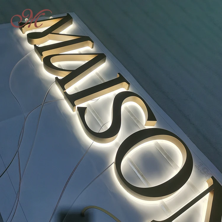 Custom Sample Free Shop Storefront LED Signage Board LED Commercial Signs Letter Metal Advertising Sign