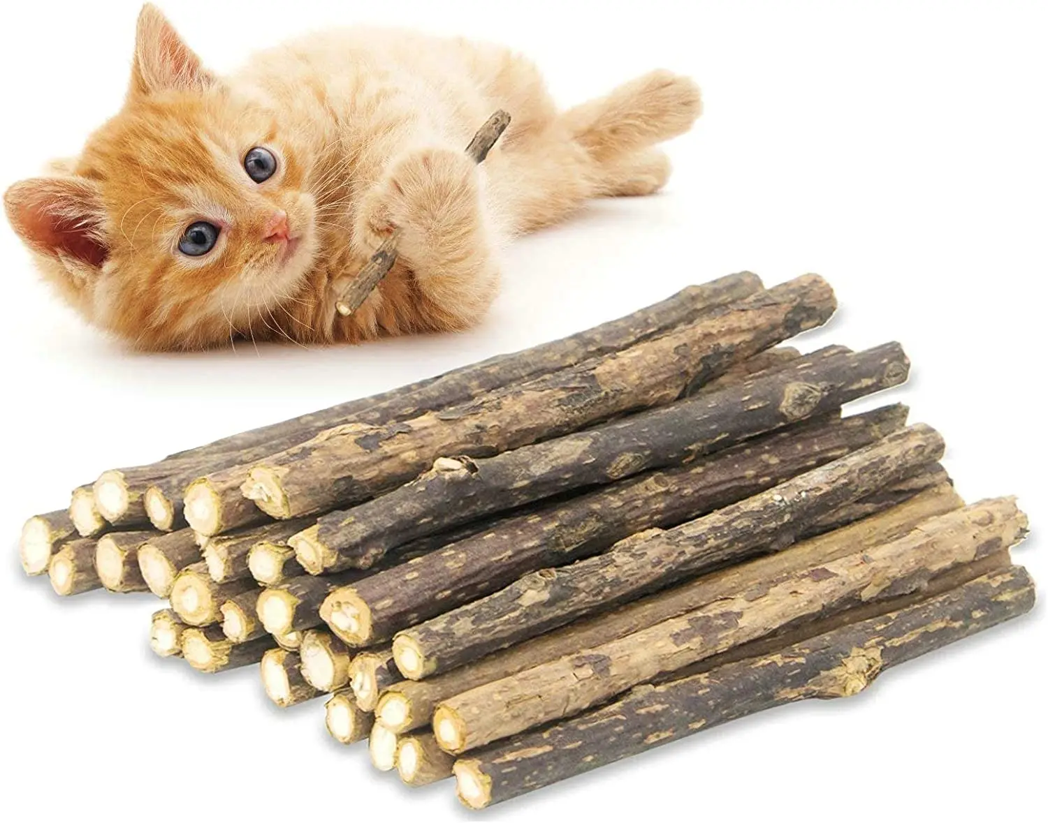 New harvest fresh dried natural matatabi silvervine stick molar kitty chew toys for cats