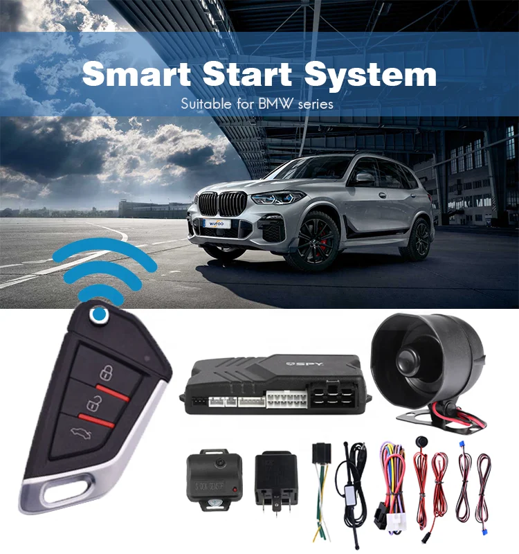wufoo smart control keyless entry system car start stop remote engine starter App control car alarm system remote start