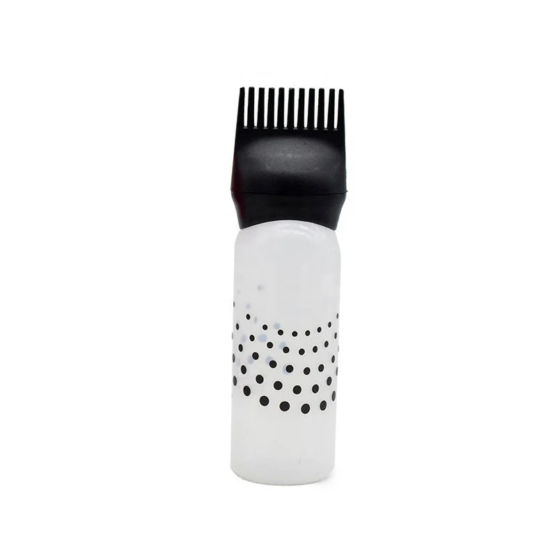 Factory hot selling colorful plastic soft hair oil comb dye dispensing squeeze dye applicator comb