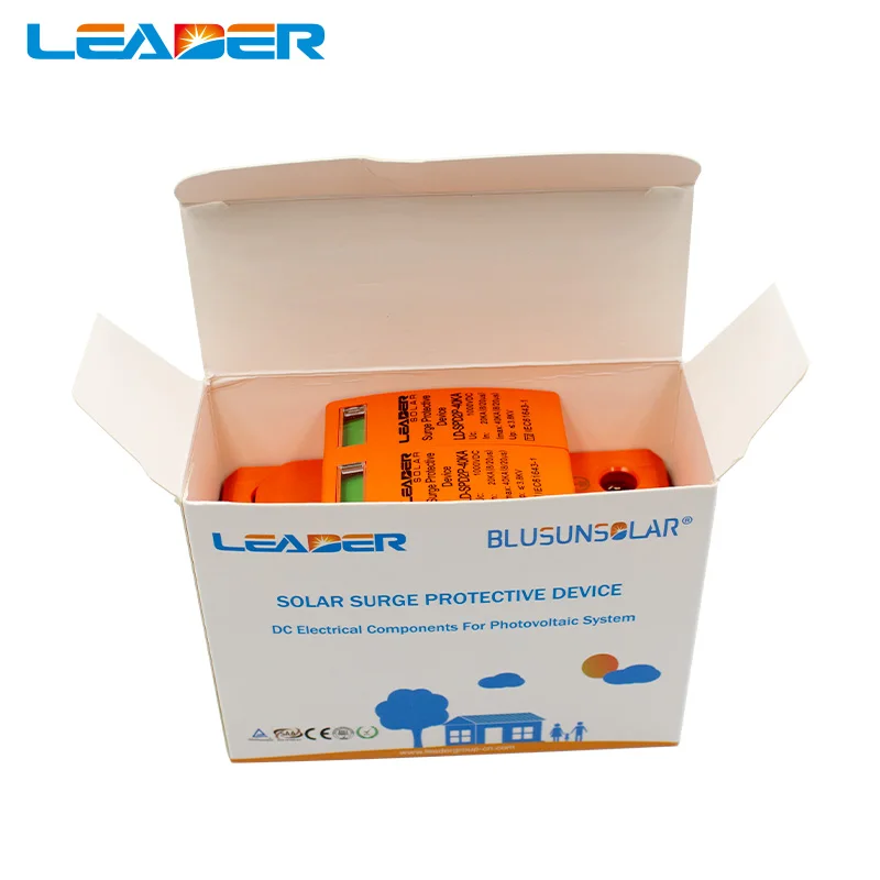 2P DC 1000V 20~40KA Din Rail Surge Protective Device House Solar PV System Arrester Surge Protector