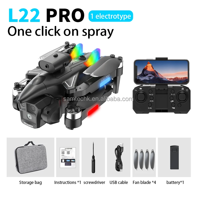 Дрон L22 Pro 4k Hd с двойной камерой бесщеточный двигатель дистанционное управление вертолет Радиоуправляемый квадрокоптер складной дешевый мини-Дрон h35