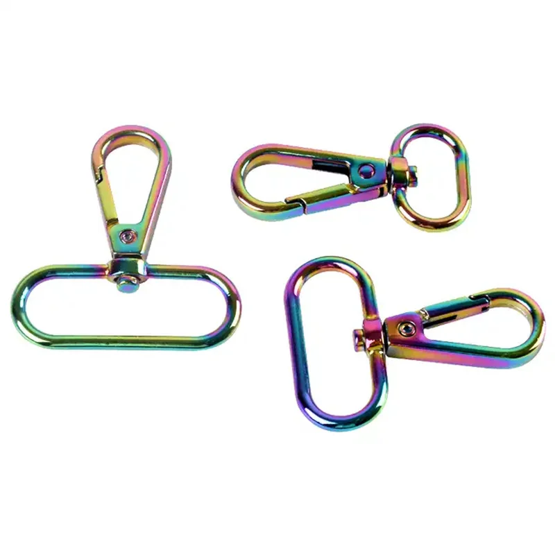 rainbow dog leash bag buckle metal swivel trigger spring snap hook lobster carabiner clasp swivel eye snap hook