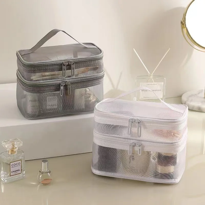 Transparent makeup and toiletries bag, large capacity swimming, fitness, business travel for women pvc Cosmetic Bag