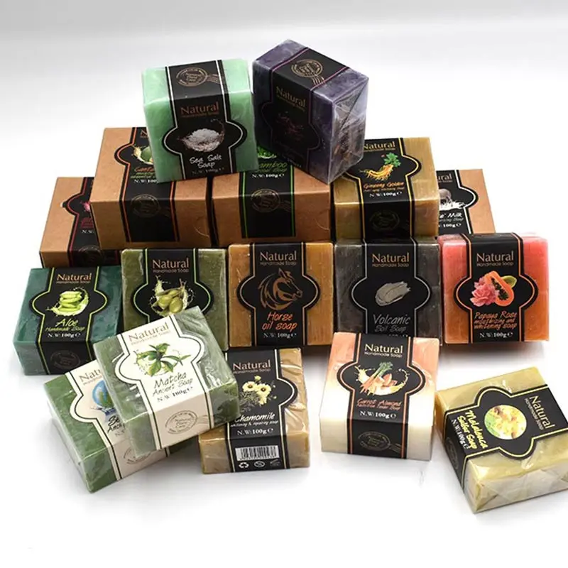Private Label Natural Handmade Soap Facial and Body Whitening Cleaning Soap Dried Flower Bath Soap Bar