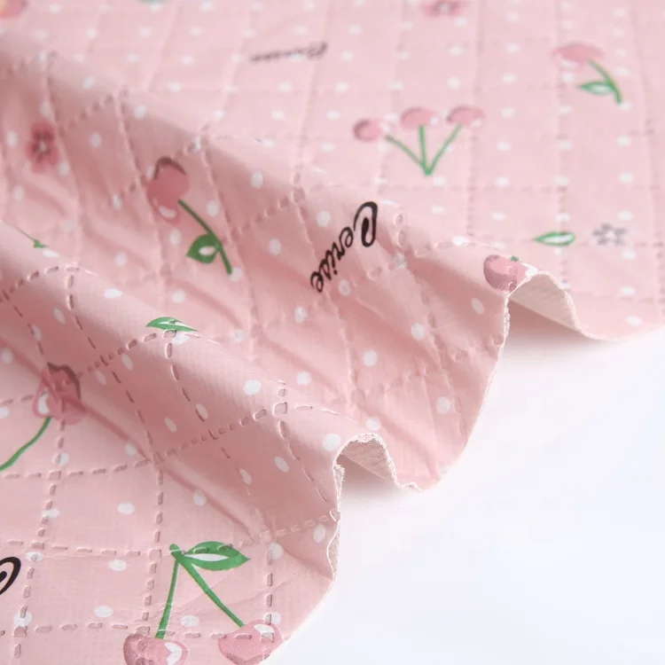 
Pink Color Embossed Laminated Printed Nonwoven PP Non Woven Fabric 