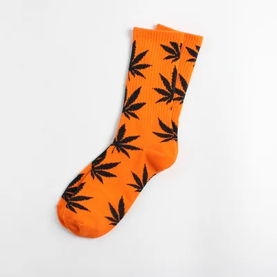 
hip hop Men leaf socks Maple Socks Weed fancy crew socks 