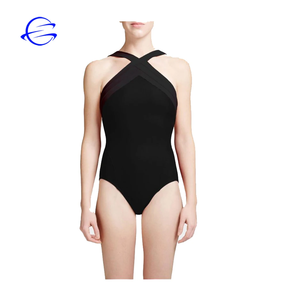 Simple Style Sleeveless Thong Women Dance Leotard for Stage Performance