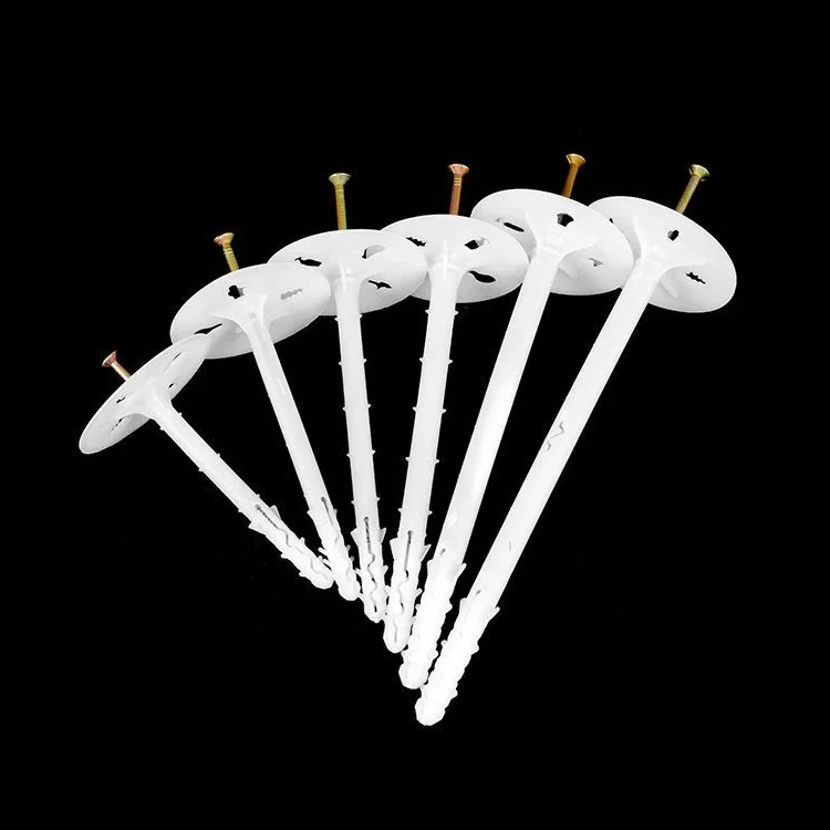 Custom Carbon Steel Screws Plastic Nylon Wall Plug Anchor Drywall Insulation Dowel Board Nails Insulation Fixing Nail Anchors