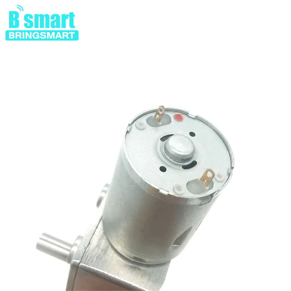 Bringsmart JGY-370 6V 12v high torque self-locking 24 v low noise dc traction motor with worm gear motors free energy generator