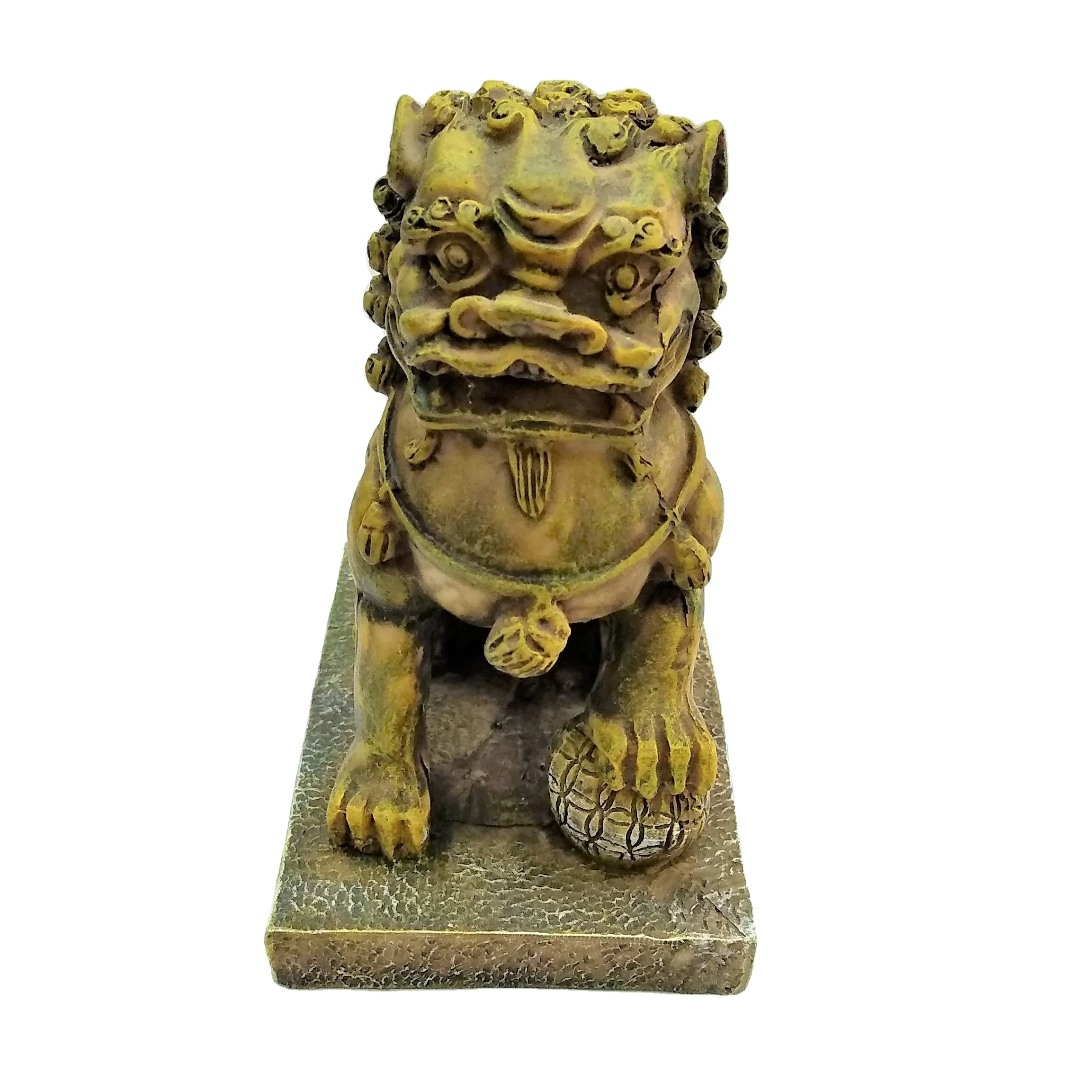 Fengshui Decoration Ornament Lion Figurine Statue Crafts Resin Oriental Stone Traditional Chinese Fantasy Creature Animal BOX