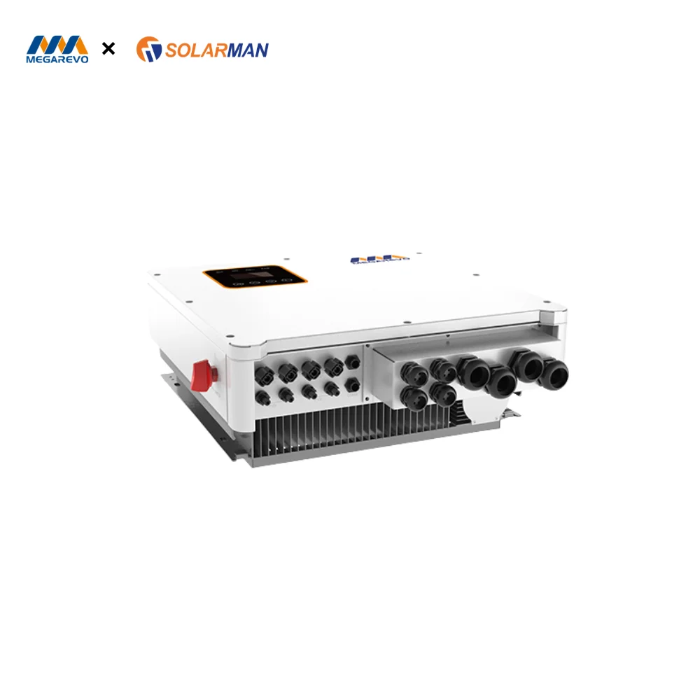 Megarevo Hybrid Inverter 8-15KW Three-Phase Pure Sine Wave 60Hz Output Frequency 3MPPT Controller 10KVA Continuous Power Output