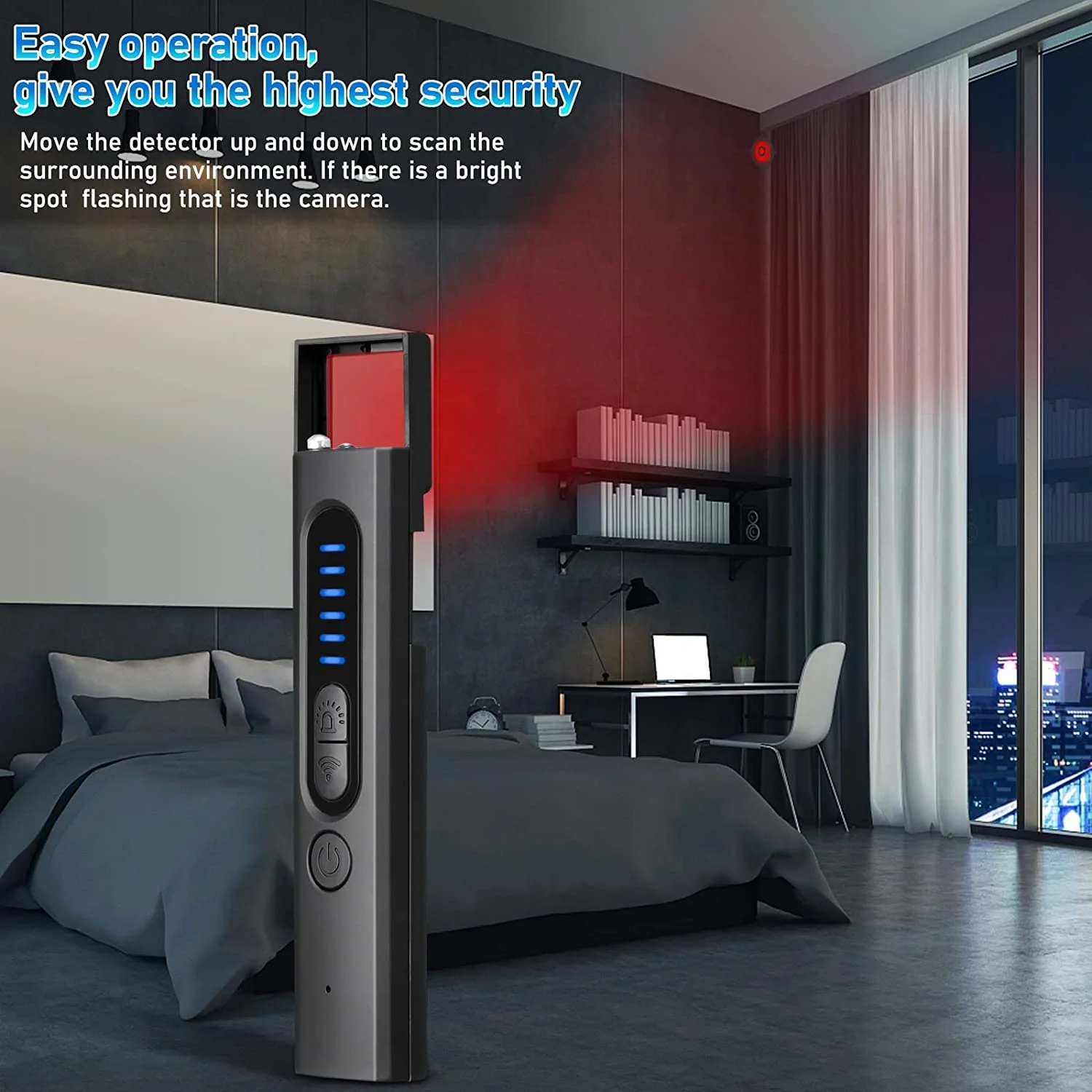 High Sensitivity Portable Long Standby Video Voice Recorder Anti Spy RF Signal Anti Camera GPS Detector