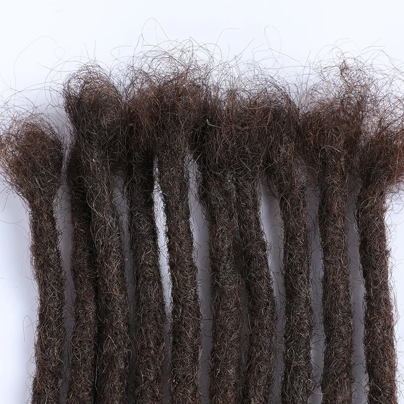 0.4/0.6/0.8cm 100% human hair dreadlock extensions afro kinky human hair loc extensions dreadlocks human hair