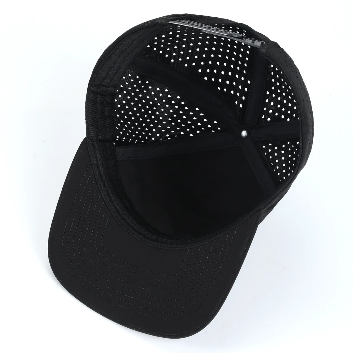 Summer Custom Quick Dry waterproof laser cut 6 panel Breathable Laser Perforated Hole melin hydro hat Snapback cap