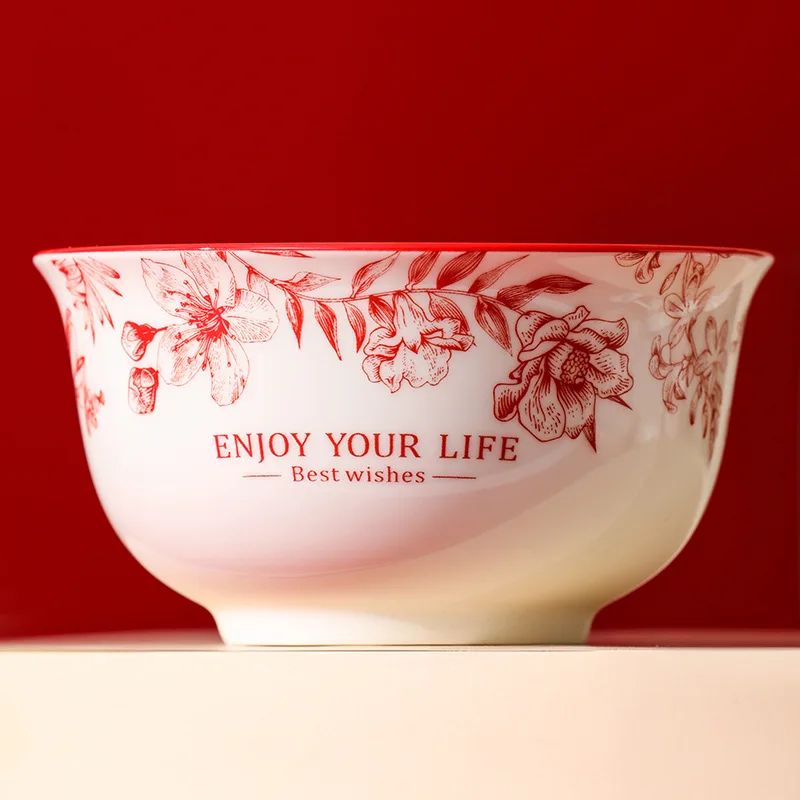 custom Ceramic Salad Bowl Large 4.5inch Serving Bowl Dinnerware Set dinnerware sets bowl gift set dishes & plates