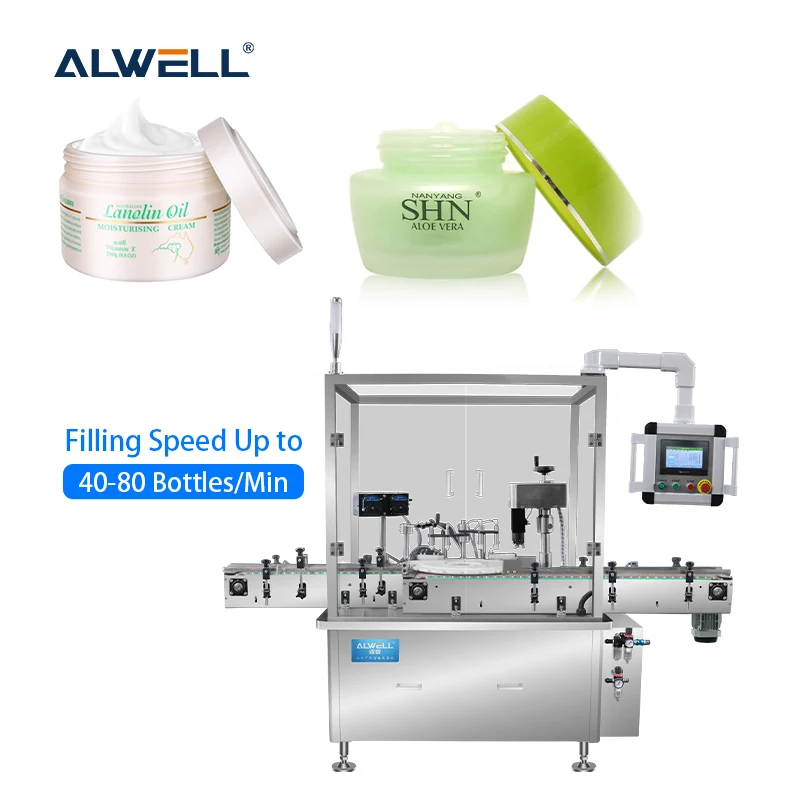 ALWELL Customized Automatic Hand Sanitizer Filling Machine Production Line Cosmetic Cream Tube Filling Sealing Machine