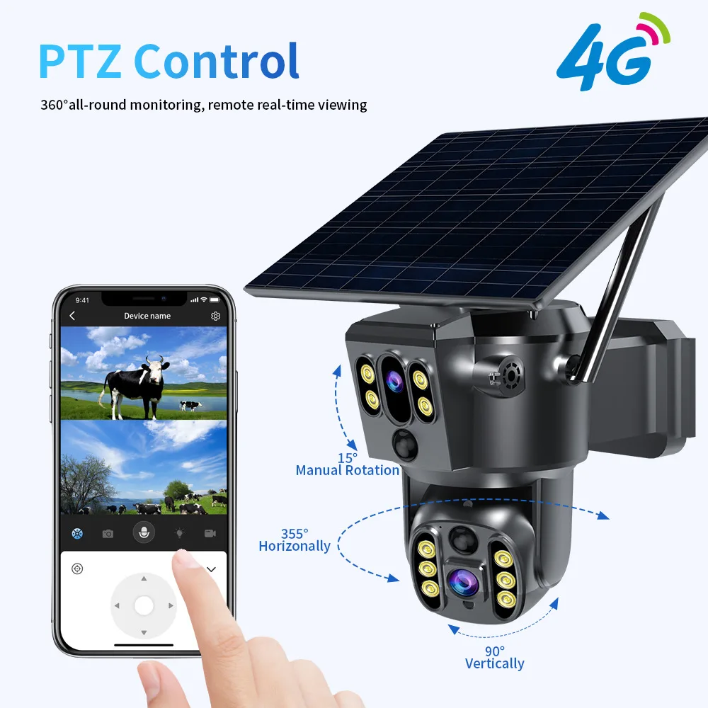 4G V360PRO Солнечная Камера уличная замкнутая Батарея Безопасности горячая Распродажа Ptz Беспроводная камера для сада во дворе