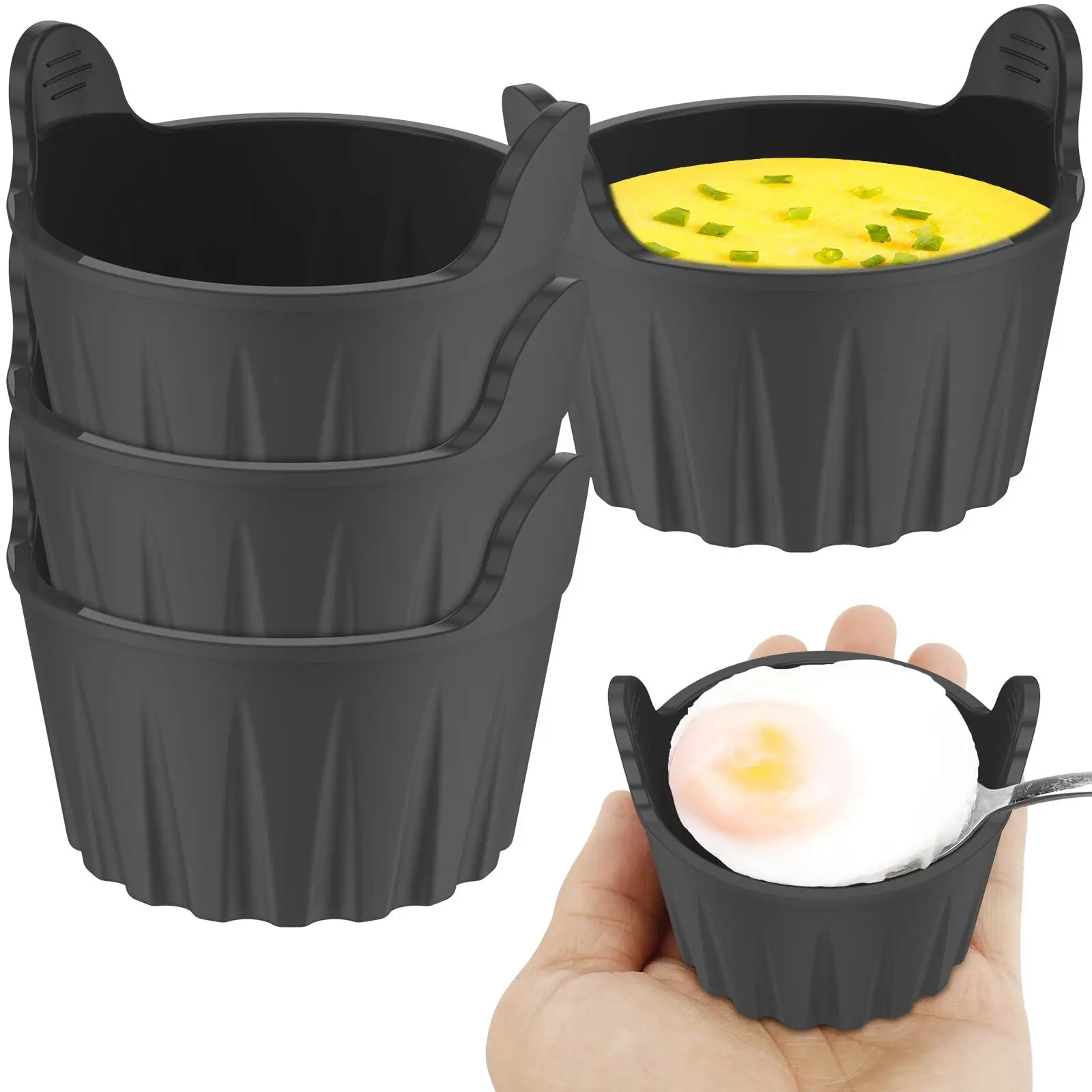 New Egg Boiled Mold Egg Poacher Air Fryer Silicone Baking Cup Multifunctional Easy Clean Egg Cooker Silicone Frying Mold