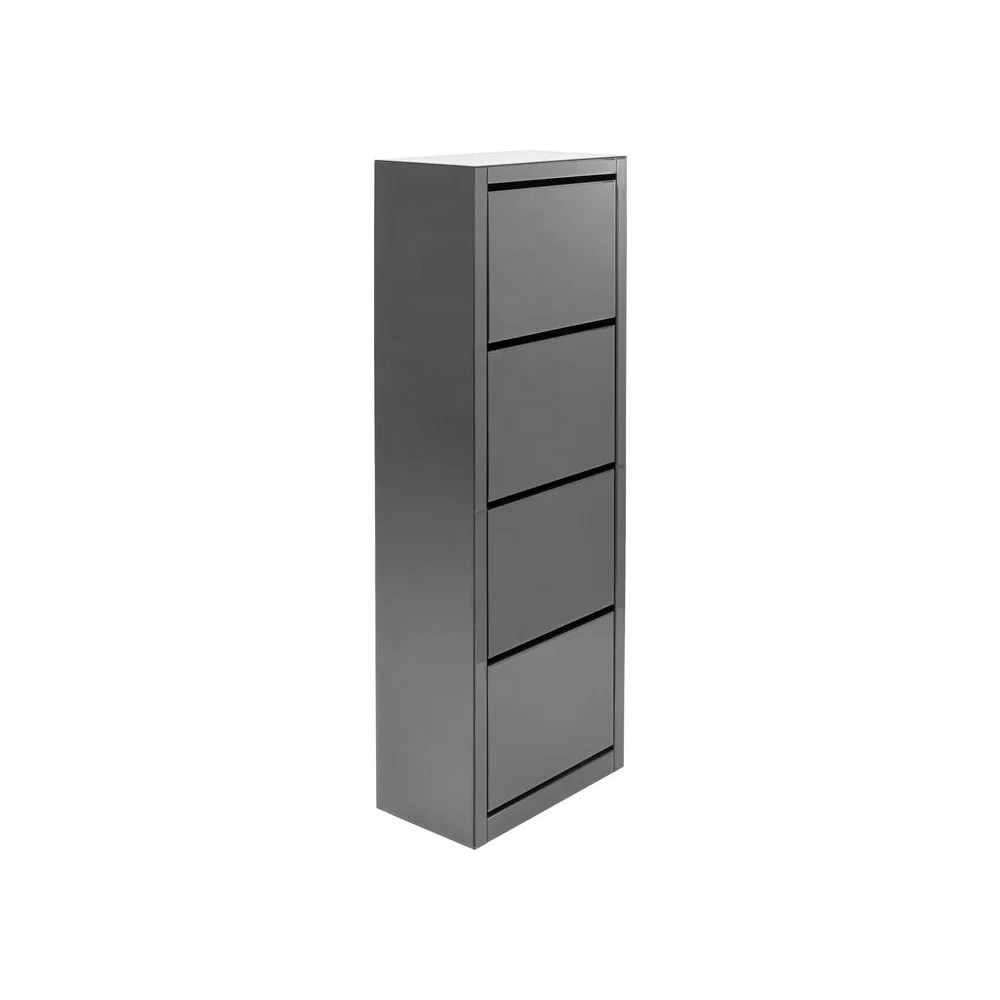 Yiju Shoe Cabinet Mirror Shoes Storage Rack living room set rotating tier layer Mirror door wooden 16 pairs shoe cabinet