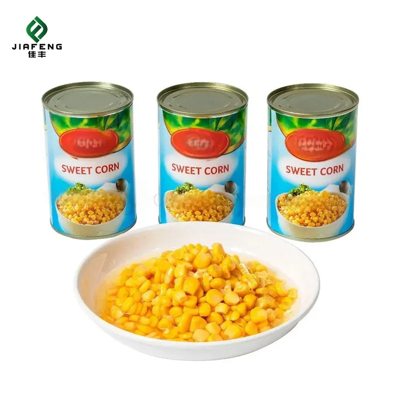 canned sweet corn factory Chinese factory makes fresh Canned Sweet Corn Kernel in syrup in tin different specifications