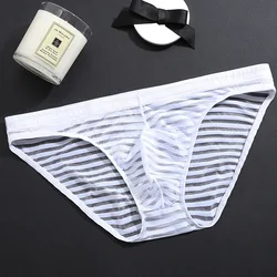 Low Rise Man Boxer Briefs Transparent Mesh Quick-drying Mutande Uomo Mens Sexy Underwear