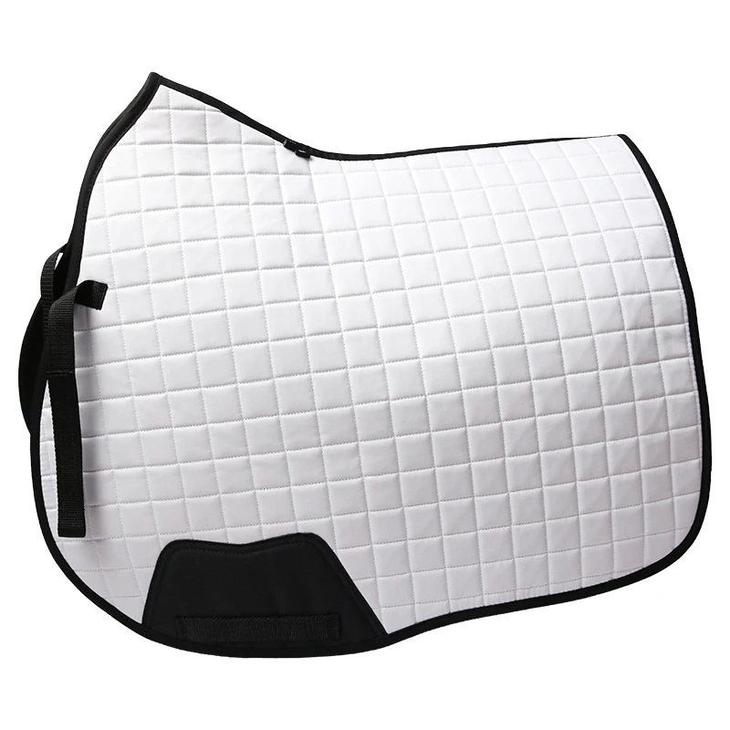 Wholesale Equestrian Saddle Clothes Horse Accessories Saddle Blanket White Horse Racing Saddle Pad English Jumping Mat