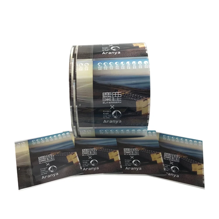 digital printing Custom PET PVC PE plastic aluminum foil heat film band beer shrink sleeve label for round
