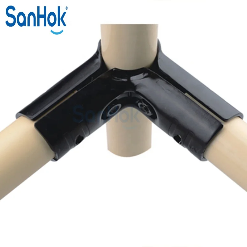 Service Five-way Lean Tube Metal Plate Sheet Transition Piping Rotary Detachable Joint Accessories For Pipe Rack System