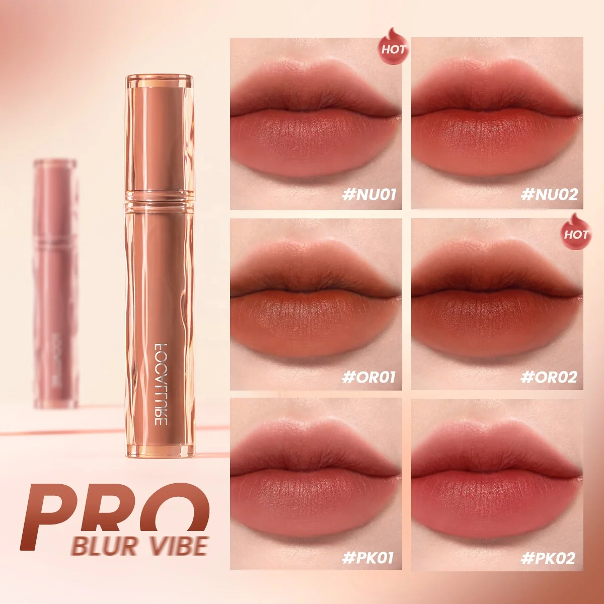 FOCALLURE FA-L15 Makeup Lipstick Wholesale Cruelty Free Lasting Hydrating Lip Tint Lipstick Guangzhou