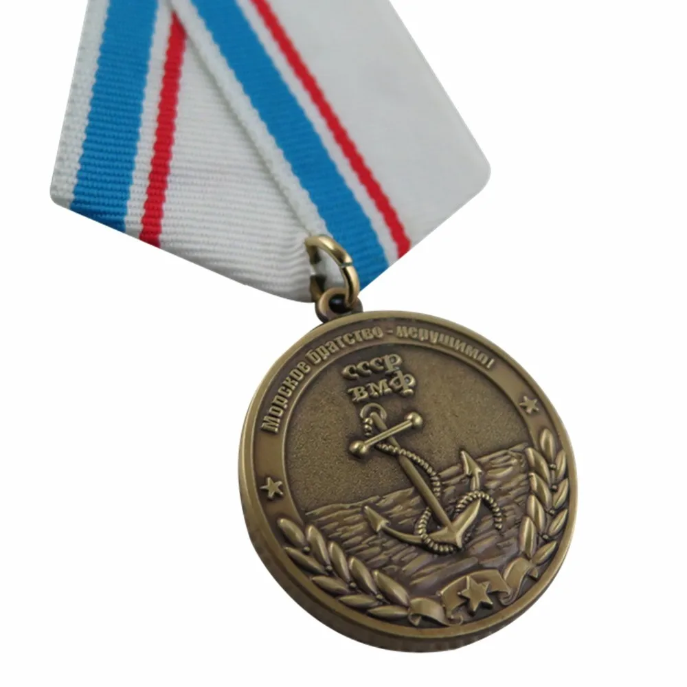 Medal with Ribbon Custom Hard Soft Enamel Russia Souvenir 3D Anniversary Europe Metal Medal German Medals