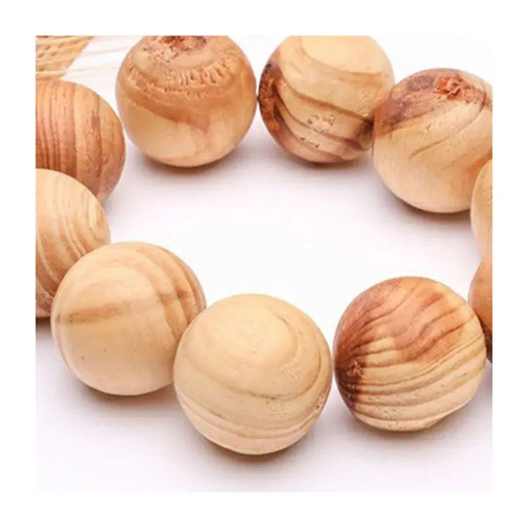 Natural camphor tree insects repellent moisture proof small round wooden balls 25 mm round