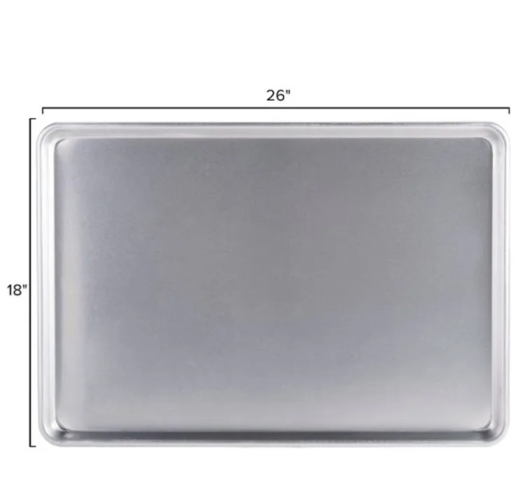 Full Size 18 x 26 inch Aluminium Bakery Oven Tray Bread Cake Cookie Baking Tray Sheet Pan Food Tray for Commercial Use
