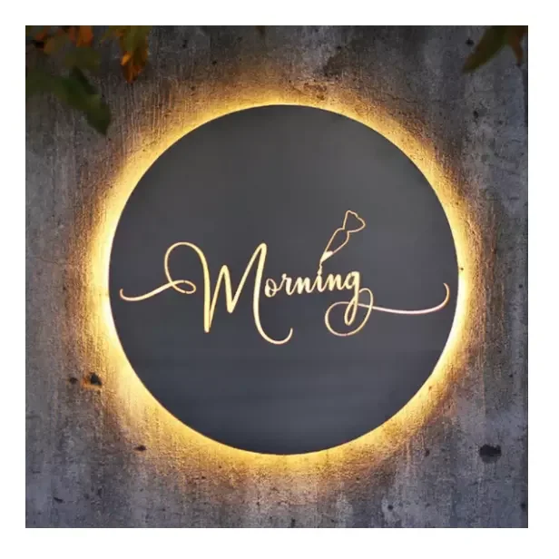 Custom Logo 3D Outdoor Acrylic Circle Signage Advertising Bar Indoor Led 24 X 36 Vacuum Form Beer Light Box For Wall