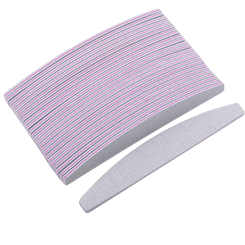 Nail Art Sanding Buffer Files 100/180 Grits Half Moon Nail File Grinding Polishing Manicure Accessories Tools