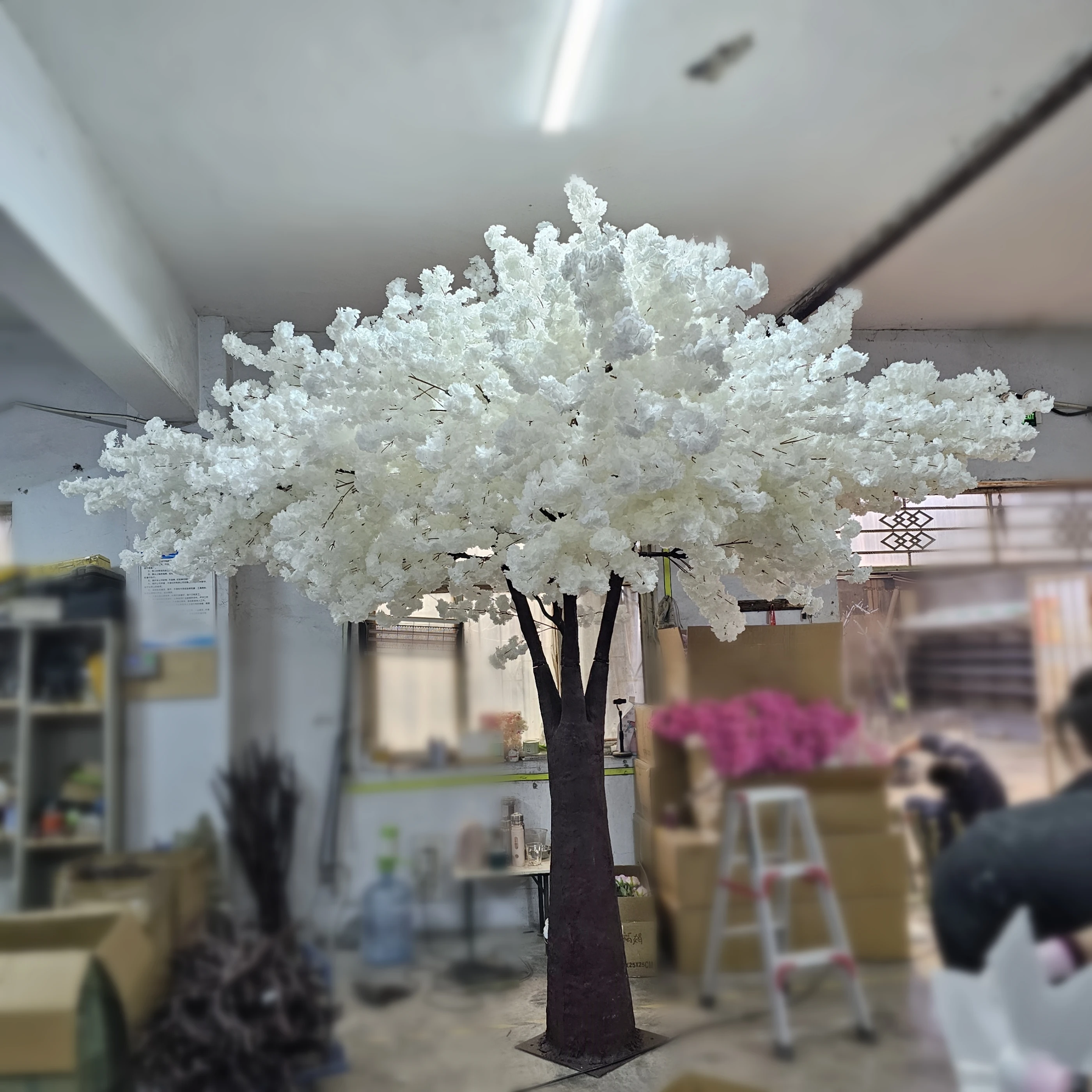 Event Decoration Supplies White Sakura Pink Red Fake Cherry Blossom Tree 2 m for Wedding Birthday Table Centerpiece Party Decor