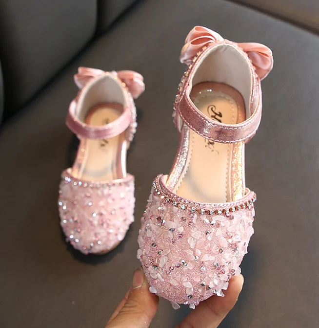 Оптовая продажа, детская обувь, повседневные модные детские сандалии принцессы