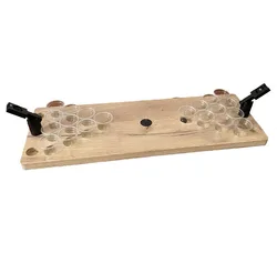 Factory Directly Wholesale Mini Shot Beer Drinking  Wooden Table Game for On the Go and At Home