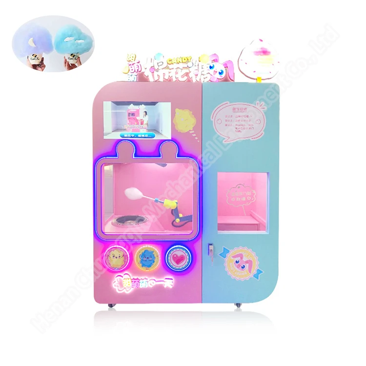 Профессиональная закуска мягкое мороженое полностью автоматический торговый автомат для сладкой ваты 6 коробок