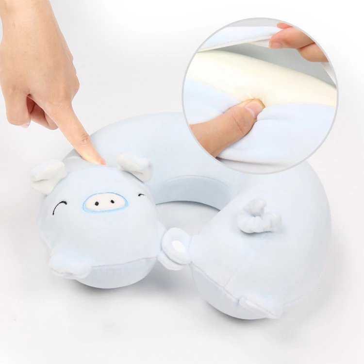 Winter Furry Cozy Warm Cartoon Car Sleep Headrest Pillow