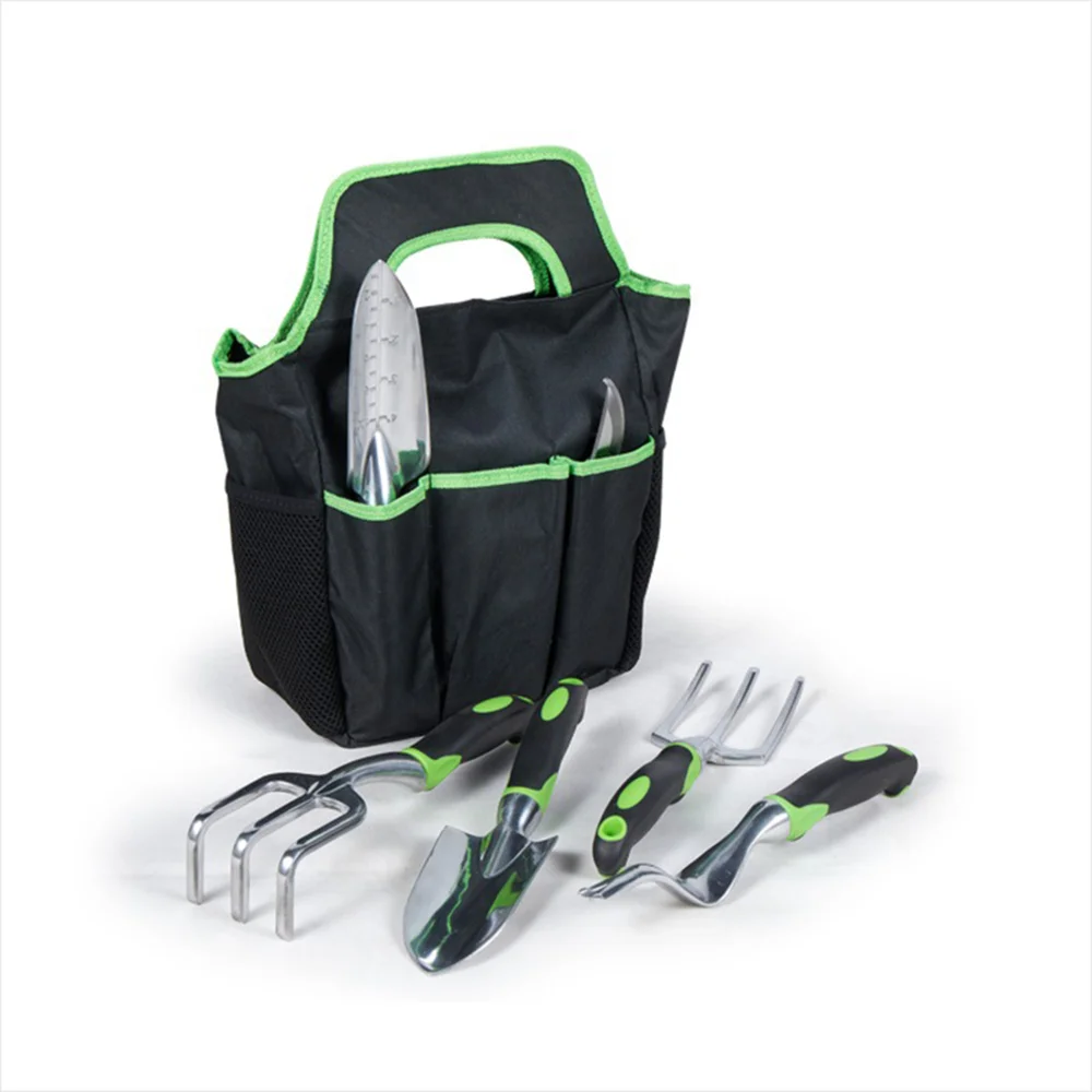 8-Piece Lightweight Aluminum Magnesium Alloy Garden Tool Set Ergonomic Non-Slip Handle Includes Shovel Scissors With Tool Bag