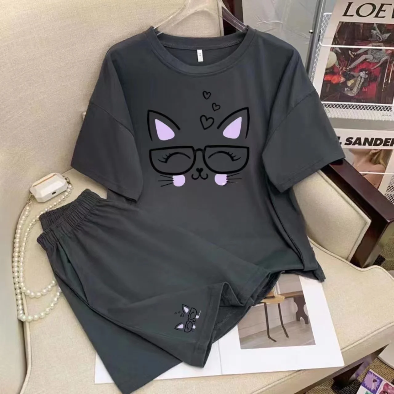 Korea Sleepwear Vendor Piyama Tidur Pijama Feminino Designer Pyjama Couple Pjs Pajama  Satin silk nightgown For Women