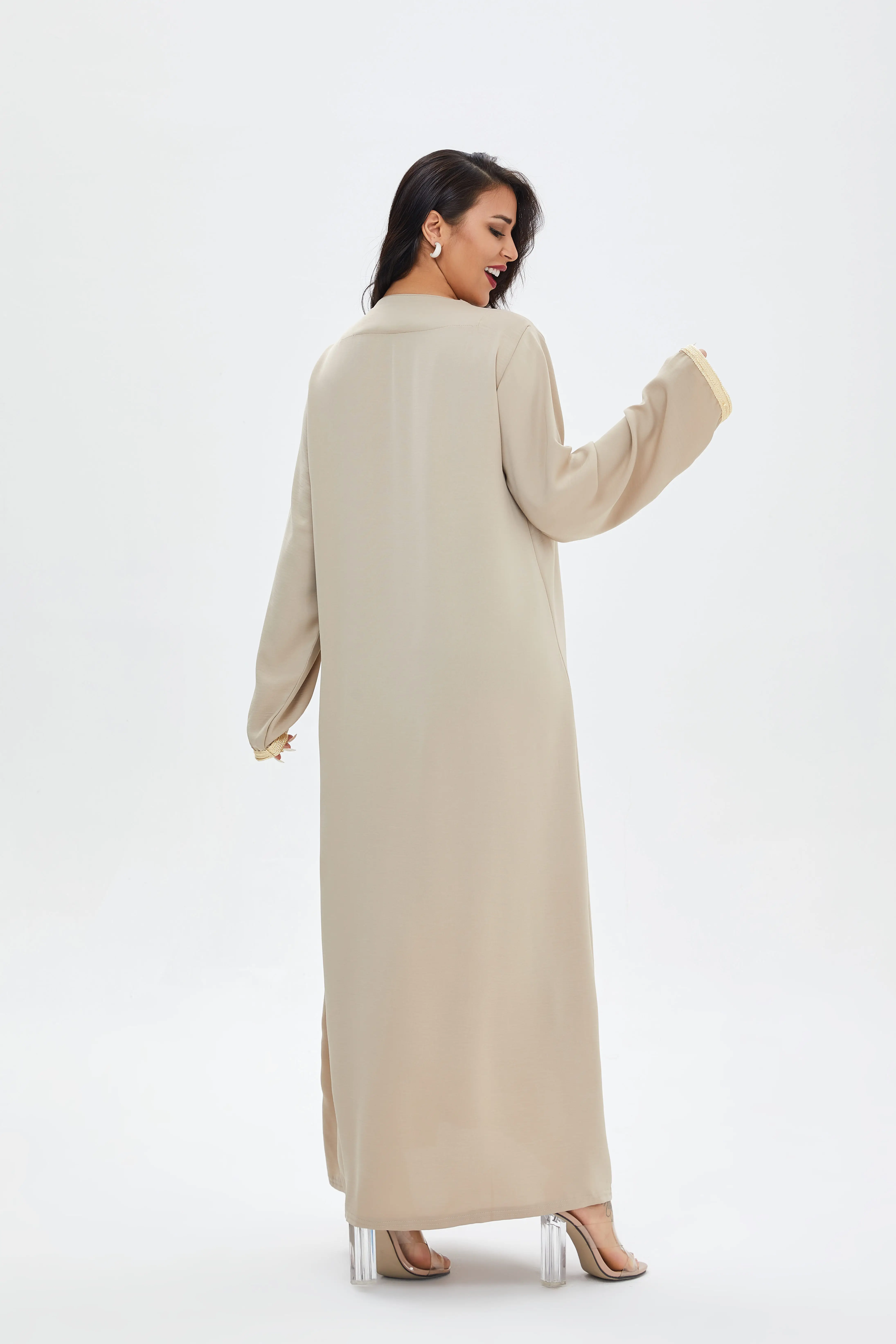 Арабская Женская одежда для сна, пижама, халат, ночная Домашняя одежда, пижамы, ночная рубашка для женщин, исламский мусульманский кафтан, Марокканское платье, кафтан