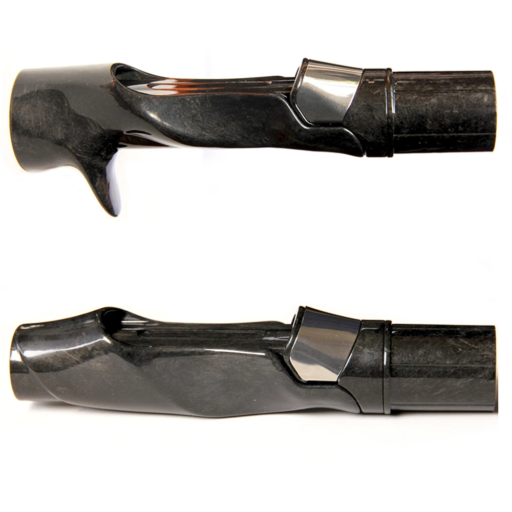 Fuji Copy Carbon Reel Seat for Casting  FBCS and Spinning NHSS Hybrid Pipe Seat with Flat Back and Narrow Hump for Fishing